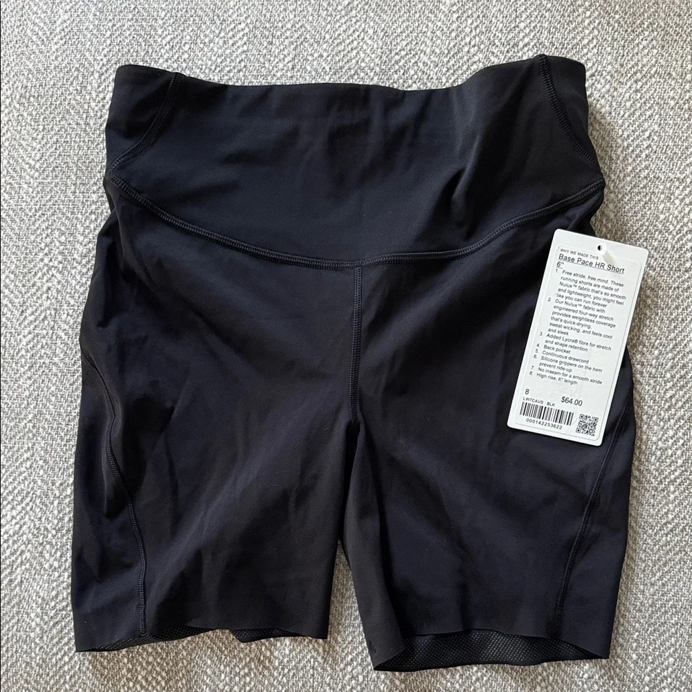 NWT lululemon base pace HR short 6inch - Picture 1 of 4